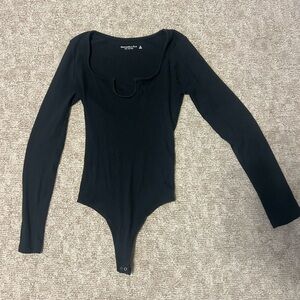 Abercrombie & Fitch Black Ribbed Top